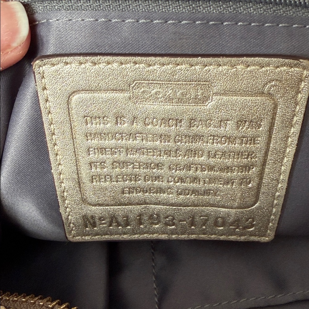 Coach 17043 Vintage Audrey Beige and Snake Leather Tote Bag🎀🎀 - Picture 11 of 16